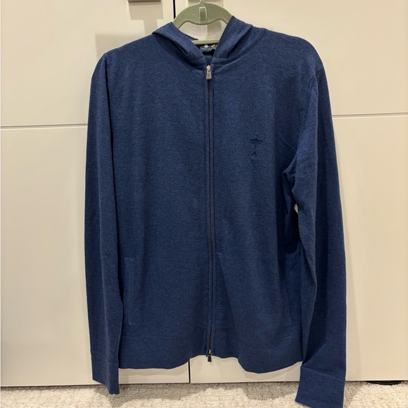 Loro Piana Other - Loro Piana Ryder Cup Navy Zip Up Cashmere & Silk Sweater